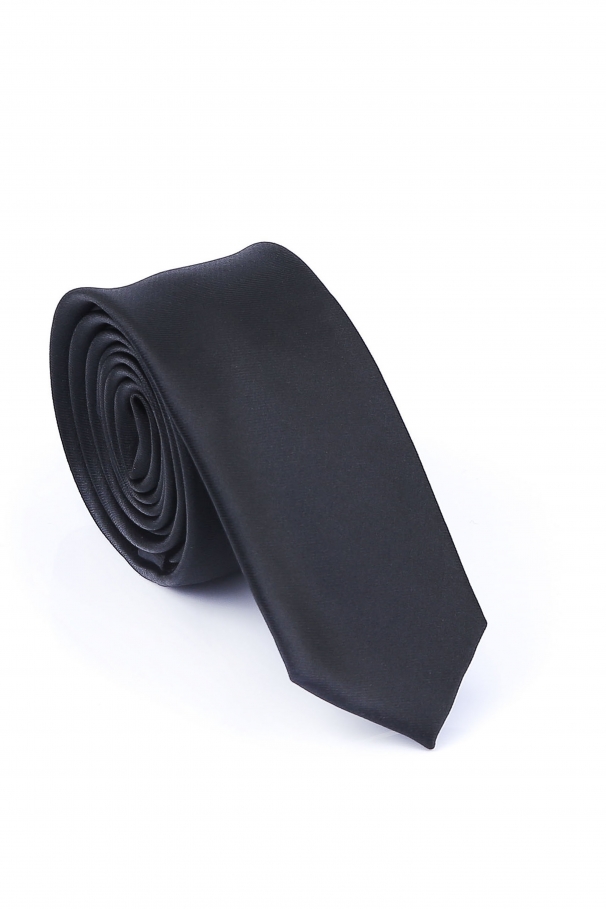 Cravata Slim neagra din matase