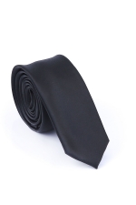 Cravata Slim neagra din matase