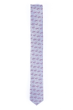 Cravata Slim din matase cu modele in nuante de violet