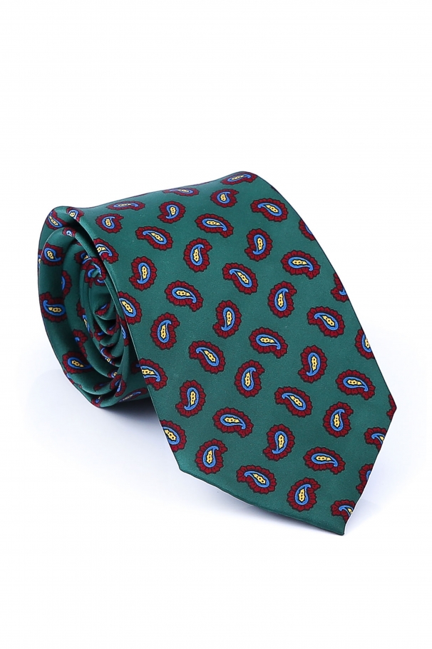 Turquoise Tie With Paisley Patterns