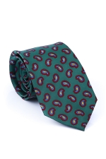 Turquoise Tie With Paisley Patterns