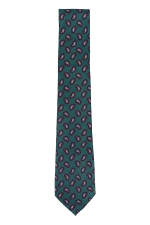 Turquoise Tie With Paisley Patterns