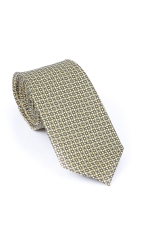 Ivory Tie With Flowers