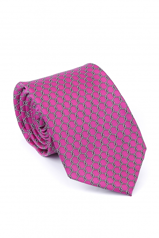 Pink Tie With Circles
