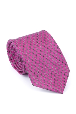 Pink Tie With Circles