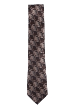 Brown Tie With Diamonds