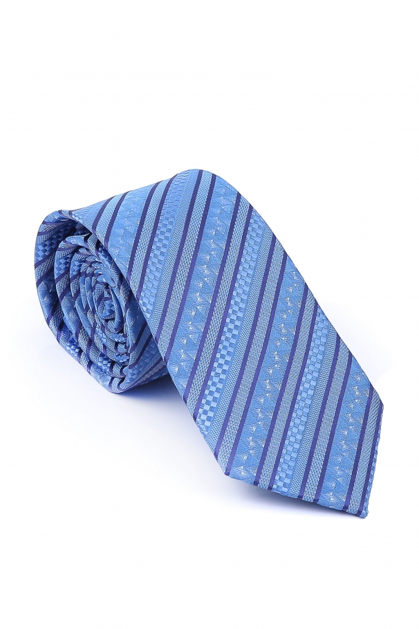 Blue Tie With Purple Lines