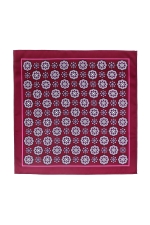 Bordeaux Pocket Square With Flowers