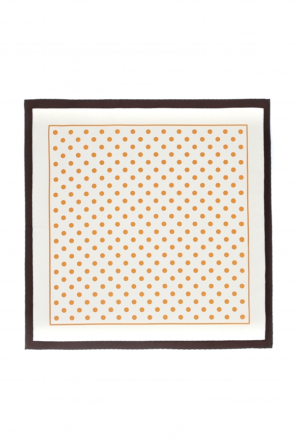 Ivory Pocket Square With Dots