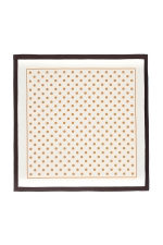 Ivory Pocket Square With Dots