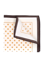 Ivory Pocket Square With Dots