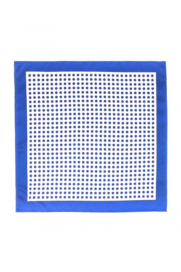 Blue Pocket Square With Dots