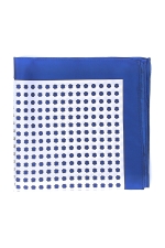 Blue Pocket Square With Dots