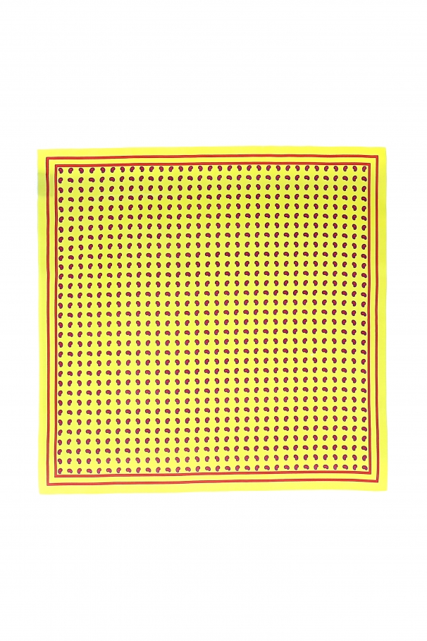 Yellow Pocket Square With Dots