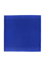 Electric Blue Pocket Square With White Dots