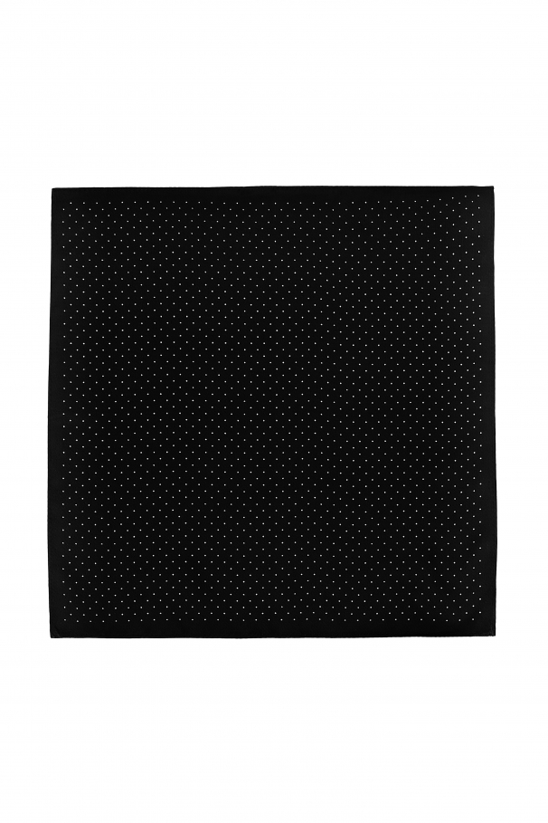 Black Pocket Square With White Dots
