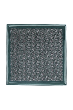 Dark Green Pocket Square With Paisley Pattern