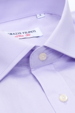 Purple casual shirt with pearl buttons