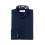 Navy blue slim fit shirt with flowers on the back collar
