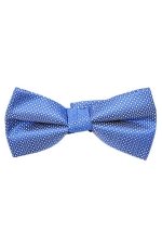 Blue silk bow tie with dots by Grazie Filipeti
