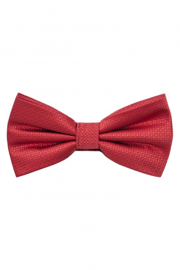 Red silk bow tie with dots by Grazie Filipeti