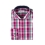 Magenta checked shirt with white lines