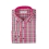 Camasa slim fit in carouri ciclam alb si gri
