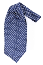 Esarfa ascot albastra cu modele paisley Grazie Filipeti