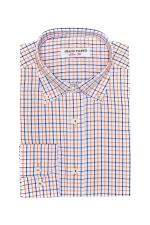 Orange checked shirt with buttons