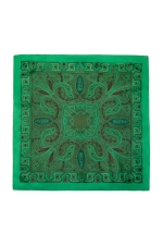 Green Pocket Square With Black Lines