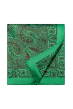 Green Pocket Square With Black Lines