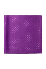 Purple Pocket Square With White Dots