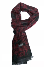 Blue ascot scarf with blue & white circles by Grazie Filipeti