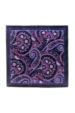 Purple Pocket Square With Paisley Pattern