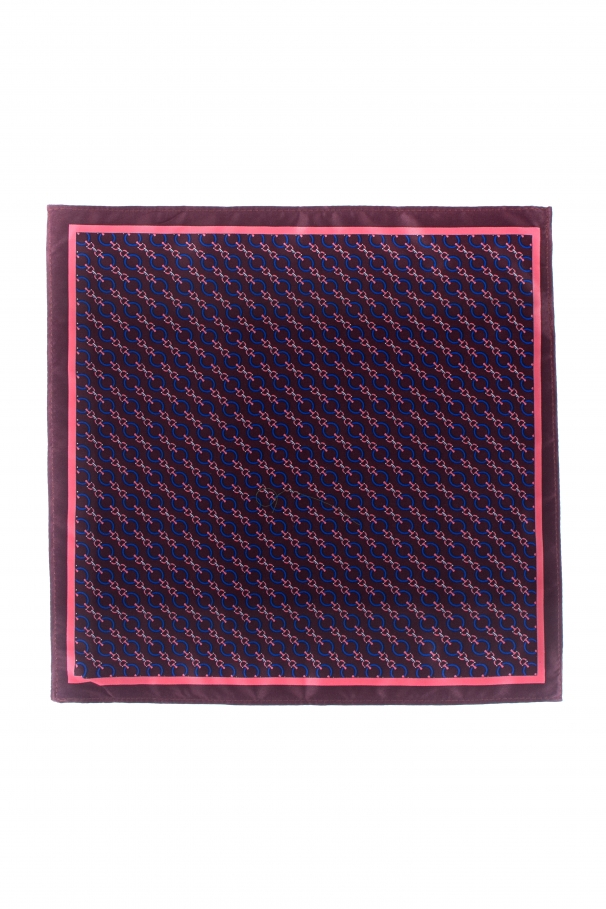 Pink Pocket Square With yellow wings