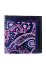 Purple Pocket Square With Paisley Pattern