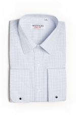 Navy blue checked shirt