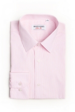 Navy blue and white checked shirt with buttons