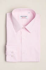 Navy blue and white checked shirt with buttons