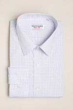 Classic fit shirt with blue & pink squares