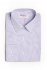 Slim fit shirt with blue and pink squares