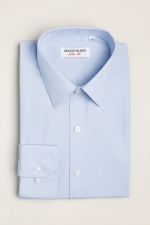 Cămașă slim fit din bumbac bleu uni