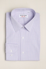 Slim fit shirt with blue and pink squares
