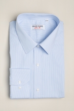 Blue striped shirt with classic collar