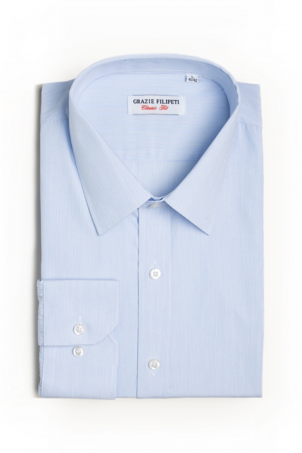 Classic fit blue striped shirt