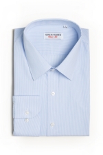Cămașă classic fit bleu în dungi