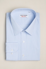 Cămașă classic fit bleu în dungi