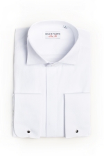 White formal shirt with hidden buttons