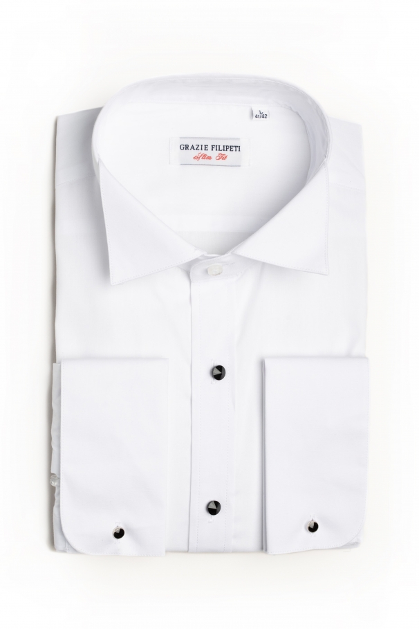 White shirt with cufflinks & Swarovski crystals