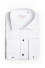 White shirt with cufflinks & Swarovski crystals